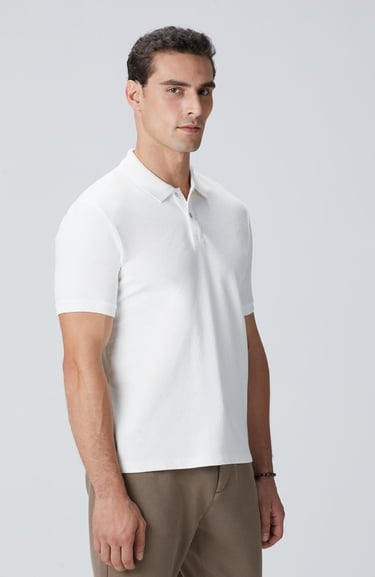  Network Erkek Kırık Beyaz Çıtçıtlı T-shirt