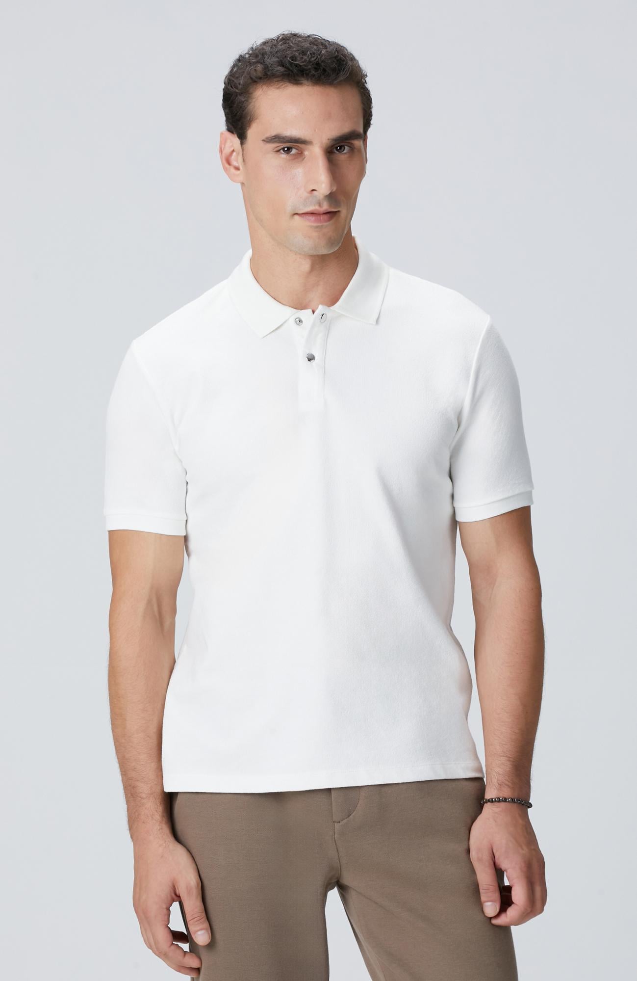  Network Erkek Kırık Beyaz Çıtçıtlı T-shirt