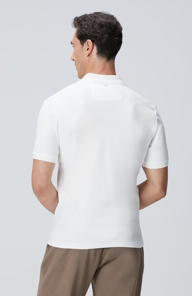  Network Erkek Kırık Beyaz Çıtçıtlı T-shirt