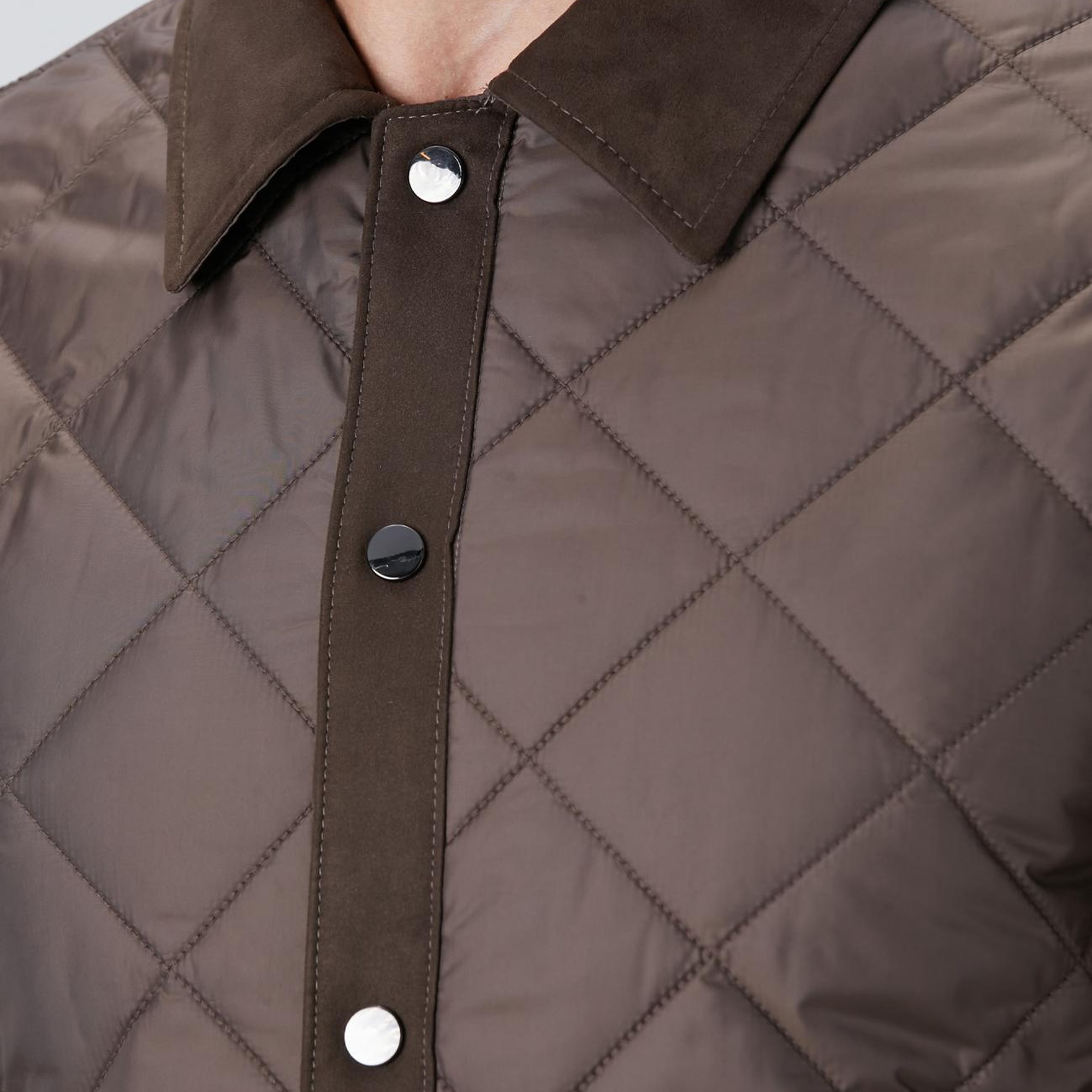 Network Erkek Kahverengi Süet Garnili Coat Ceket