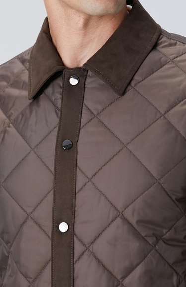  Network Erkek Kahverengi Süet Garnili Coat Ceket