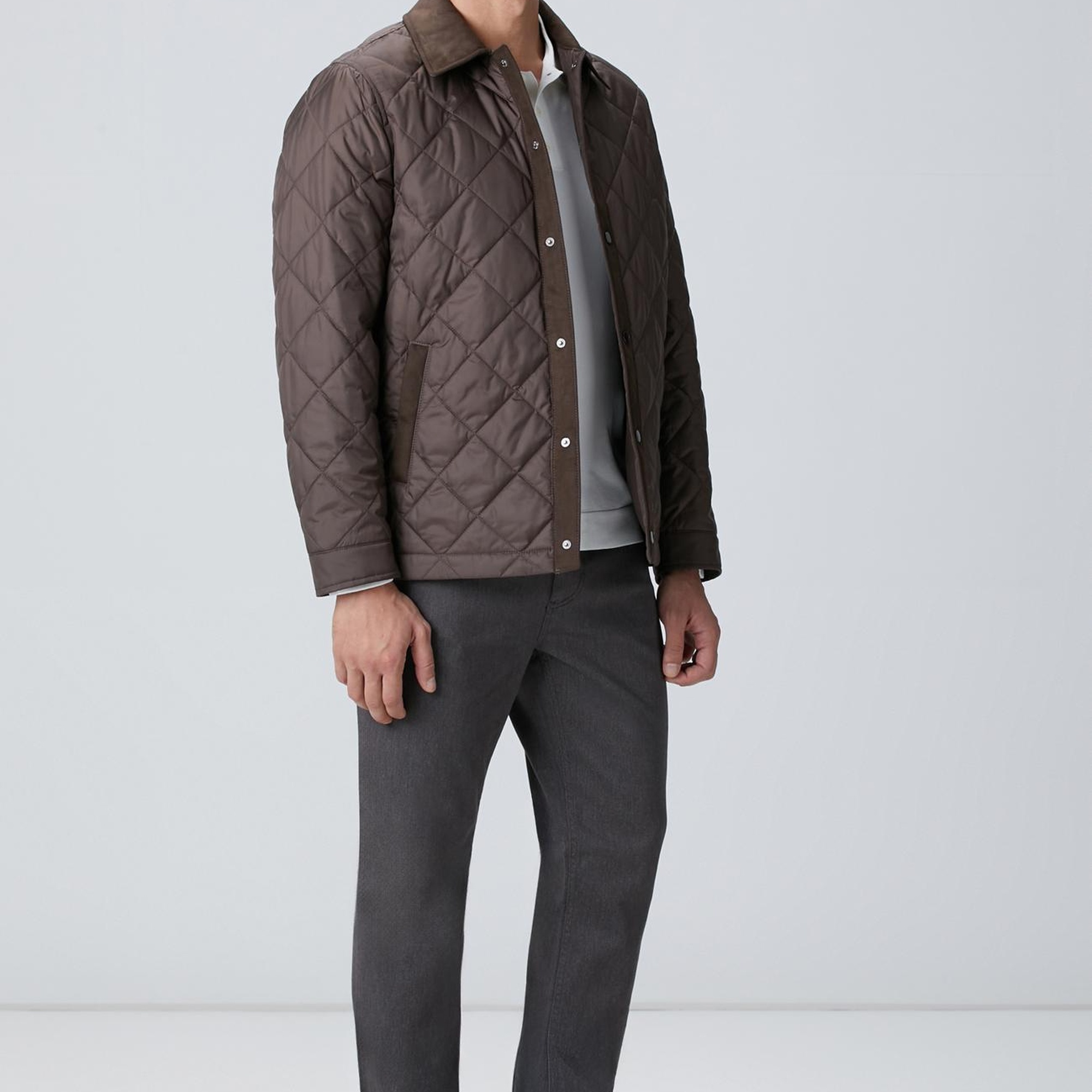 Network Erkek Kahverengi Süet Garnili Coat Ceket