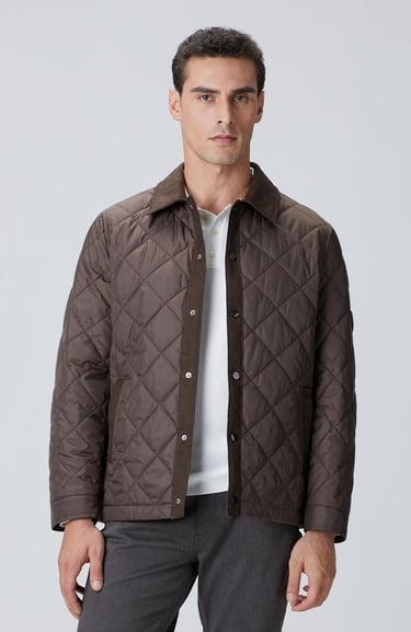  Network Erkek Kahverengi Süet Garnili Coat Ceket