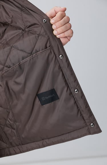  Network Erkek Kahverengi Süet Garnili Coat Ceket