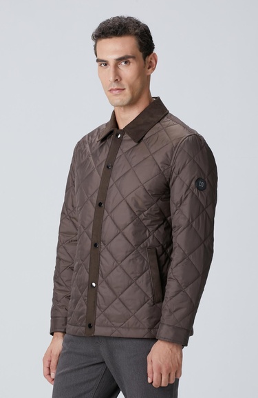  Network Erkek Kahverengi Süet Garnili Coat Ceket