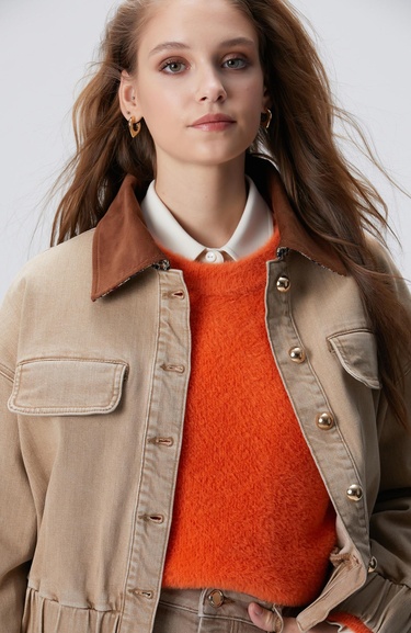  Network Kadın Turuncu Triko Kazak