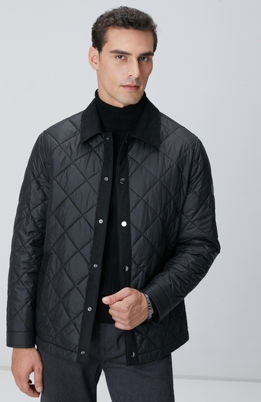  Network Erkek Siyah Coat Ceket