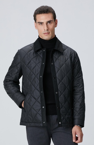  Network Erkek Siyah Coat Ceket