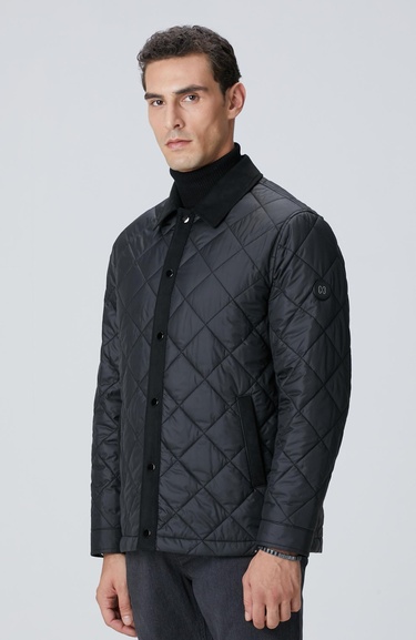  Network Erkek Siyah Coat Ceket