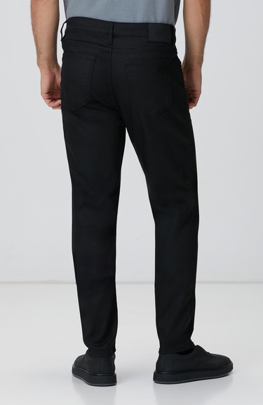  Network Erkek Siyah Kaplamalı Denim Pantolon