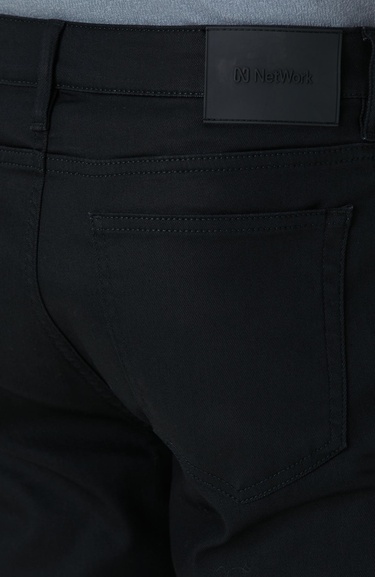  Network Erkek Siyah Kaplamalı Denim Pantolon