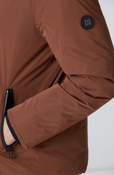  Network Erkek Siyah Kahverengi Çift Taraflı Mont