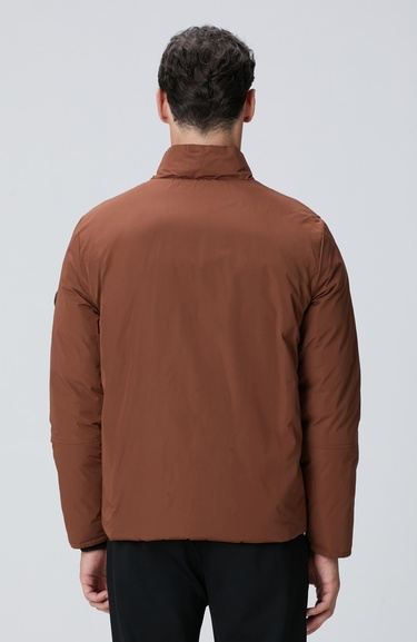  Network Erkek Siyah Kahverengi Çift Taraflı Mont