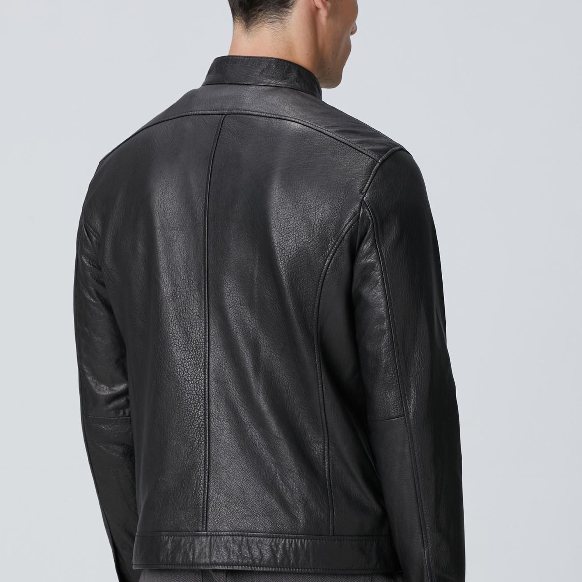 Network Erkek Siyah Deri Mont