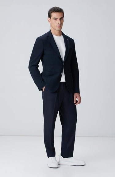  Network Erkek Kırık Beyaz Basic Triko Kazak