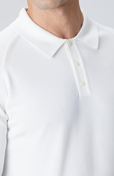  Network Erkek Kırık Beyaz Polo Yaka Triko Kazak