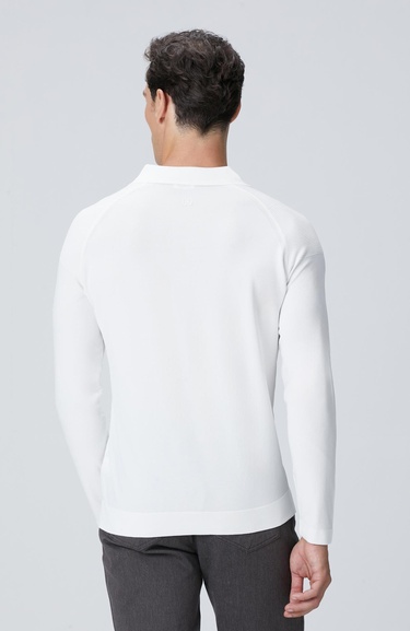  Network Erkek Kırık Beyaz Polo Yaka Triko Kazak