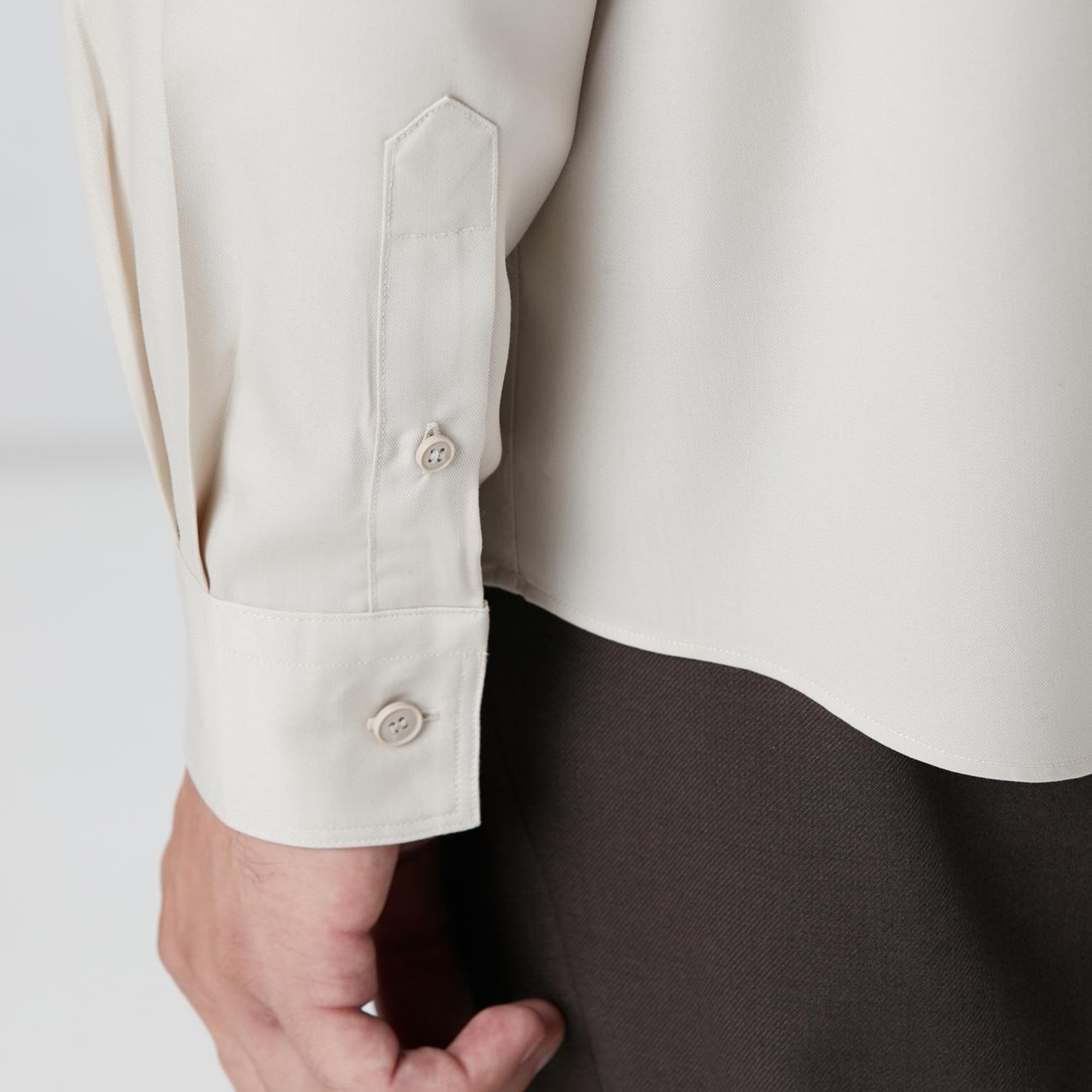 Network Erkek Bej Lyocell Gömlek