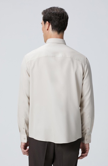  Network Erkek Bej Lyocell Gömlek