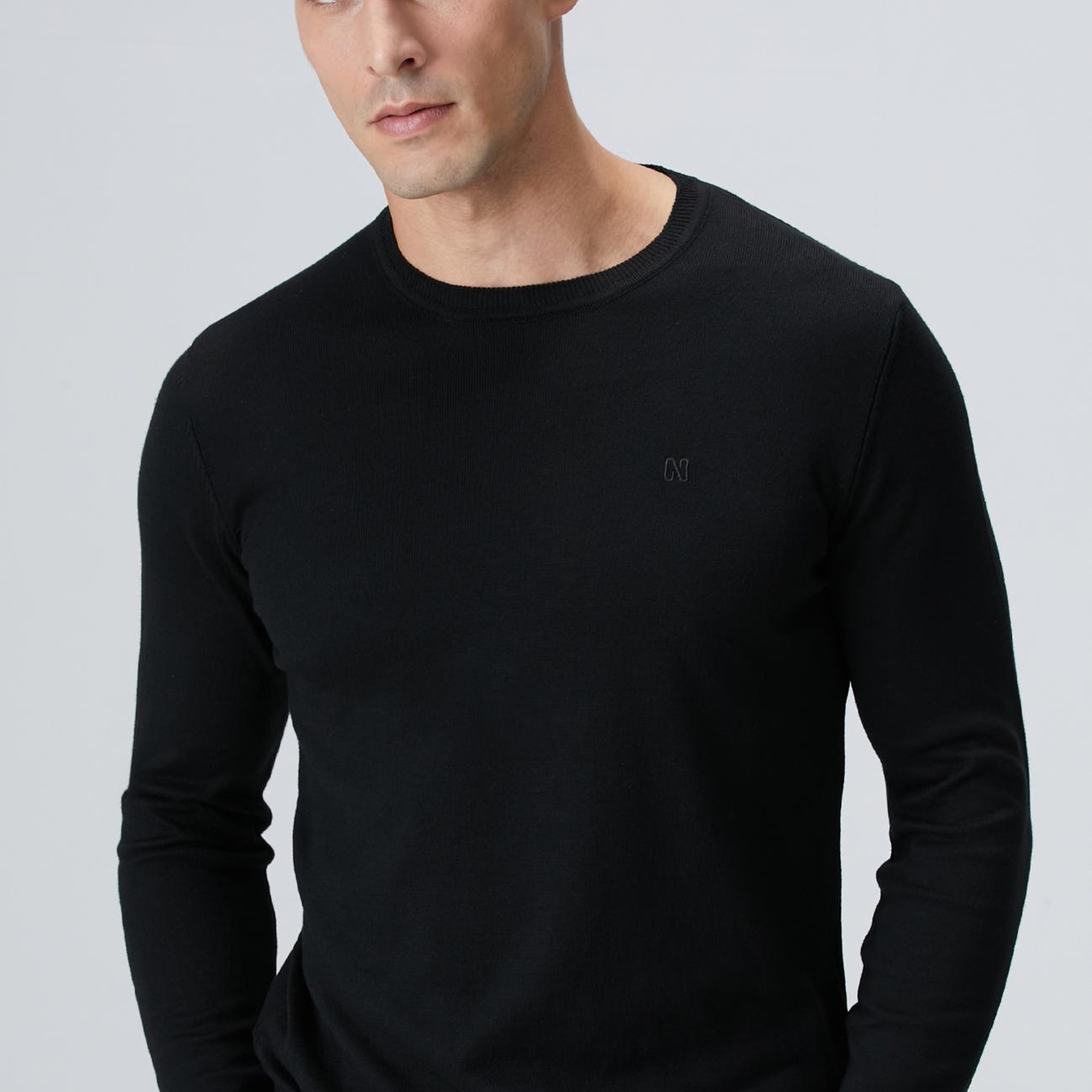 Network Erkek Siyah Basic Kazak