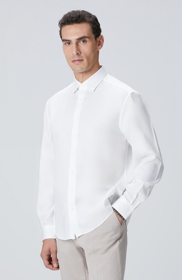  Network Erkek Beyaz Lyocell Gömlek