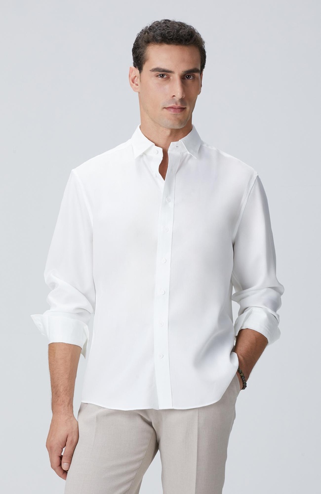  Network Erkek Beyaz Lyocell Gömlek