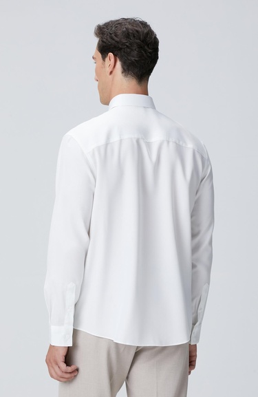  Network Erkek Beyaz Lyocell Gömlek