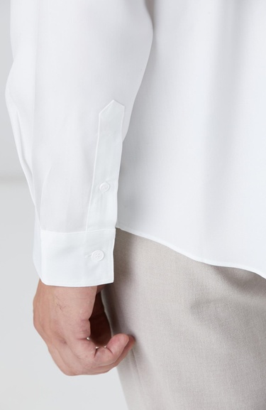  Network Erkek Beyaz Lyocell Gömlek