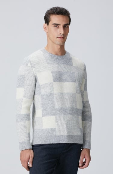  Network Erkek Gri Yün Karışımlı Triko Kazak