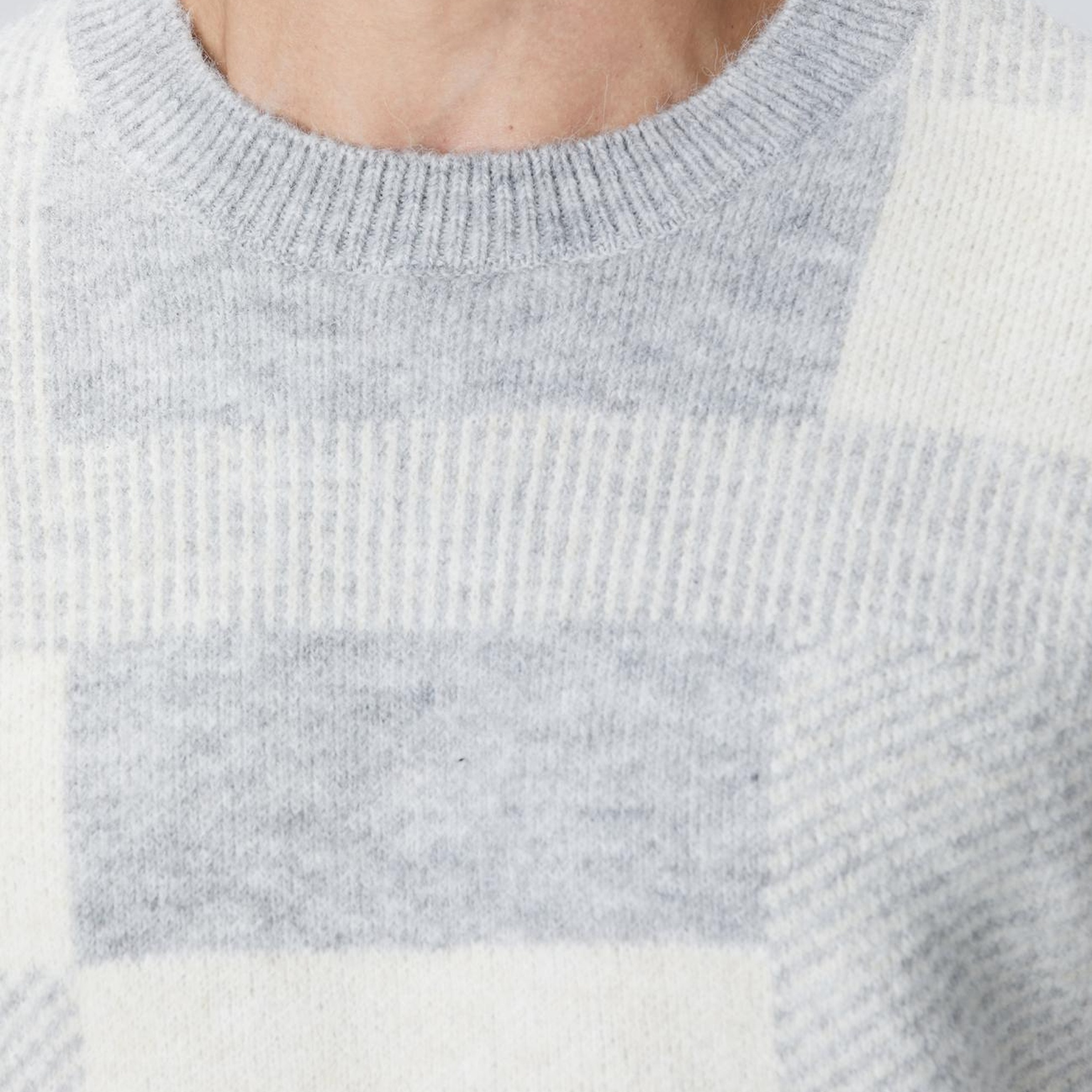 Network Erkek Gri Yün Karışımlı Triko Kazak