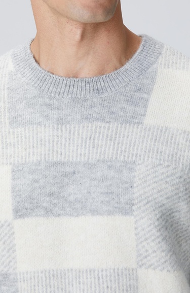  Network Erkek Gri Yün Karışımlı Triko Kazak