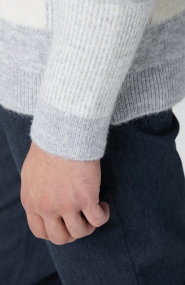  Network Erkek Gri Yün Karışımlı Triko Kazak