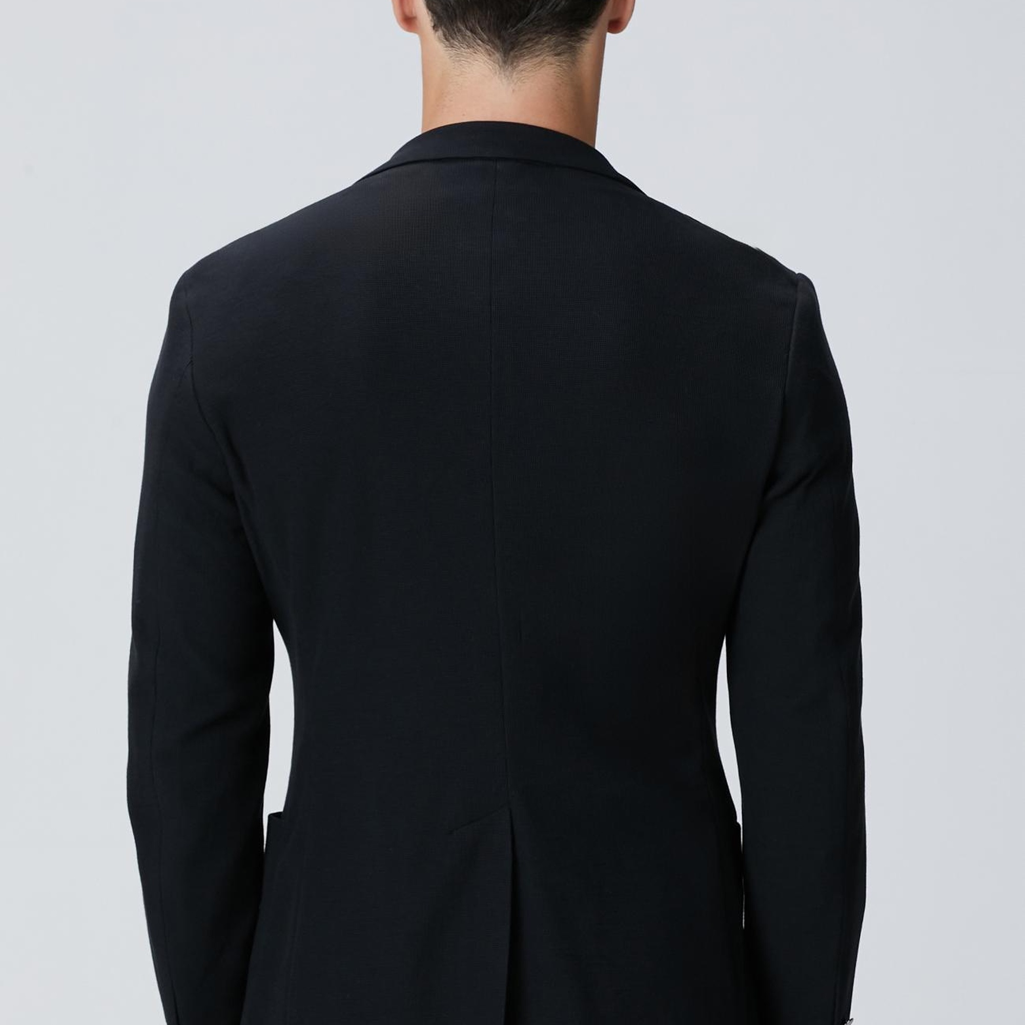 Network Erkek Siyah Mona Yaka Metal Düğmeli Örme Blazer Ceket