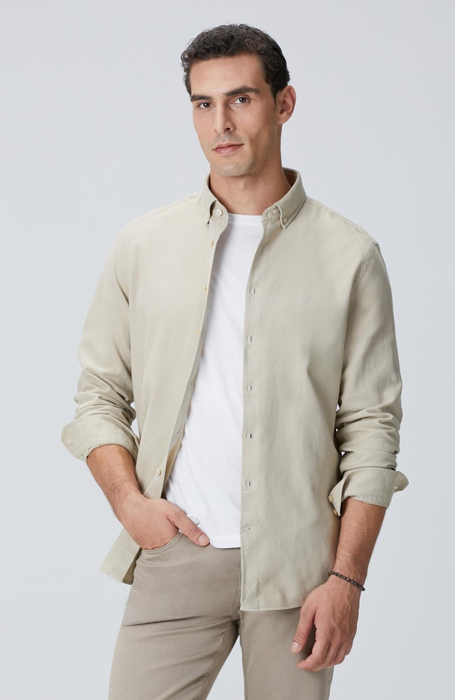  Network Erkek Vizon Comfort Fit Petek Desen Parça Boya Gömlek