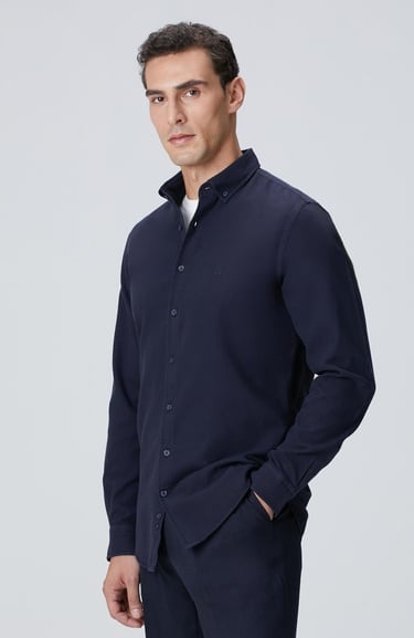  Network Erkek Lacivert Comfort Fit Gömlek
