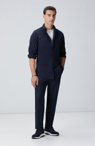  Network Erkek Lacivert Comfort Fit Gömlek