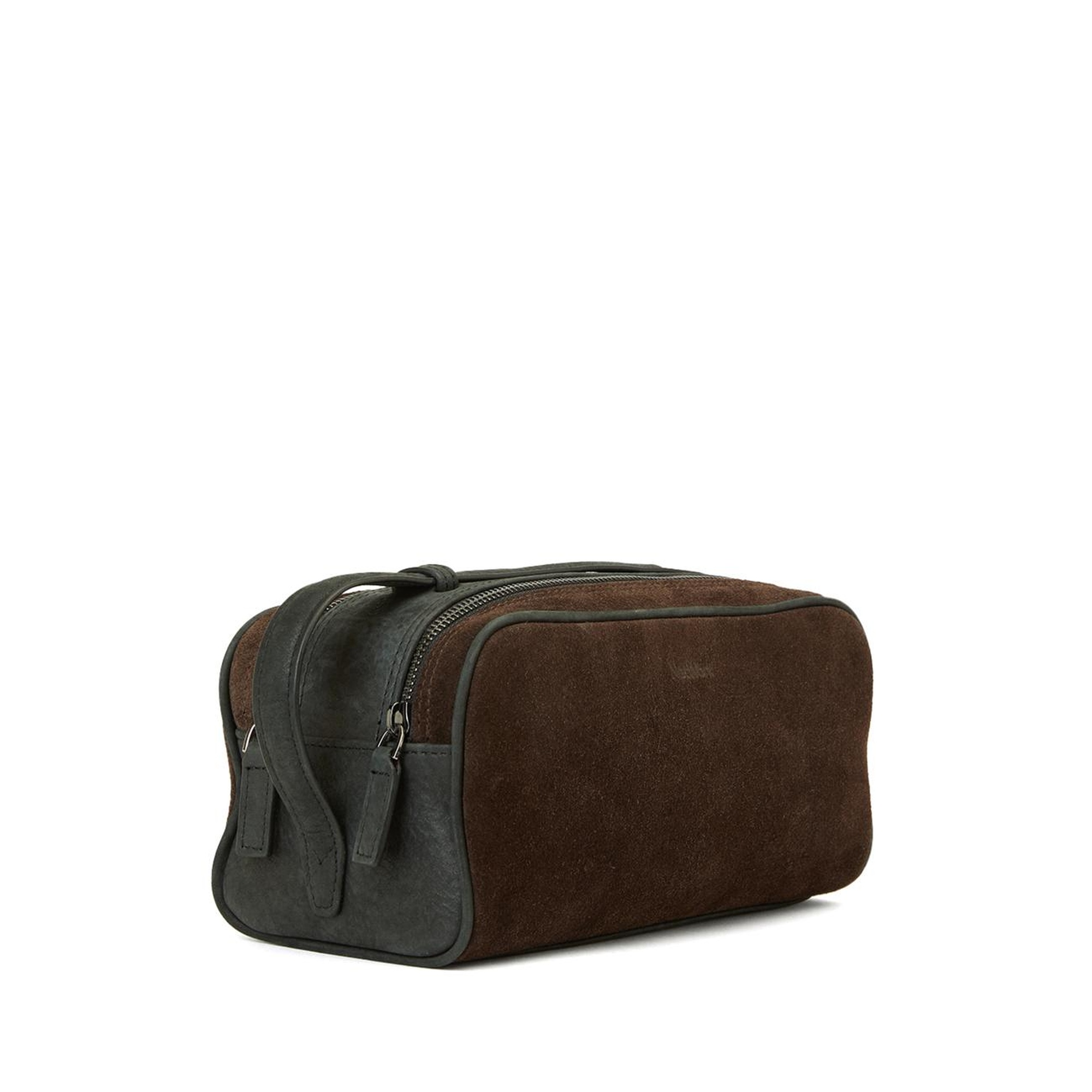 Network Erkek Kahverengi Süet Kozmetik Çantası