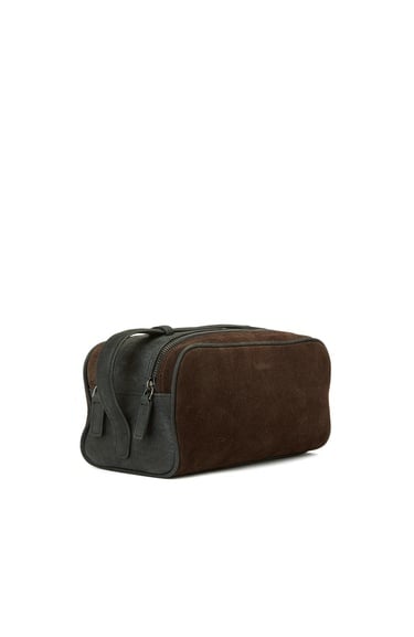  Network Erkek Kahverengi Süet Kozmetik Çantası