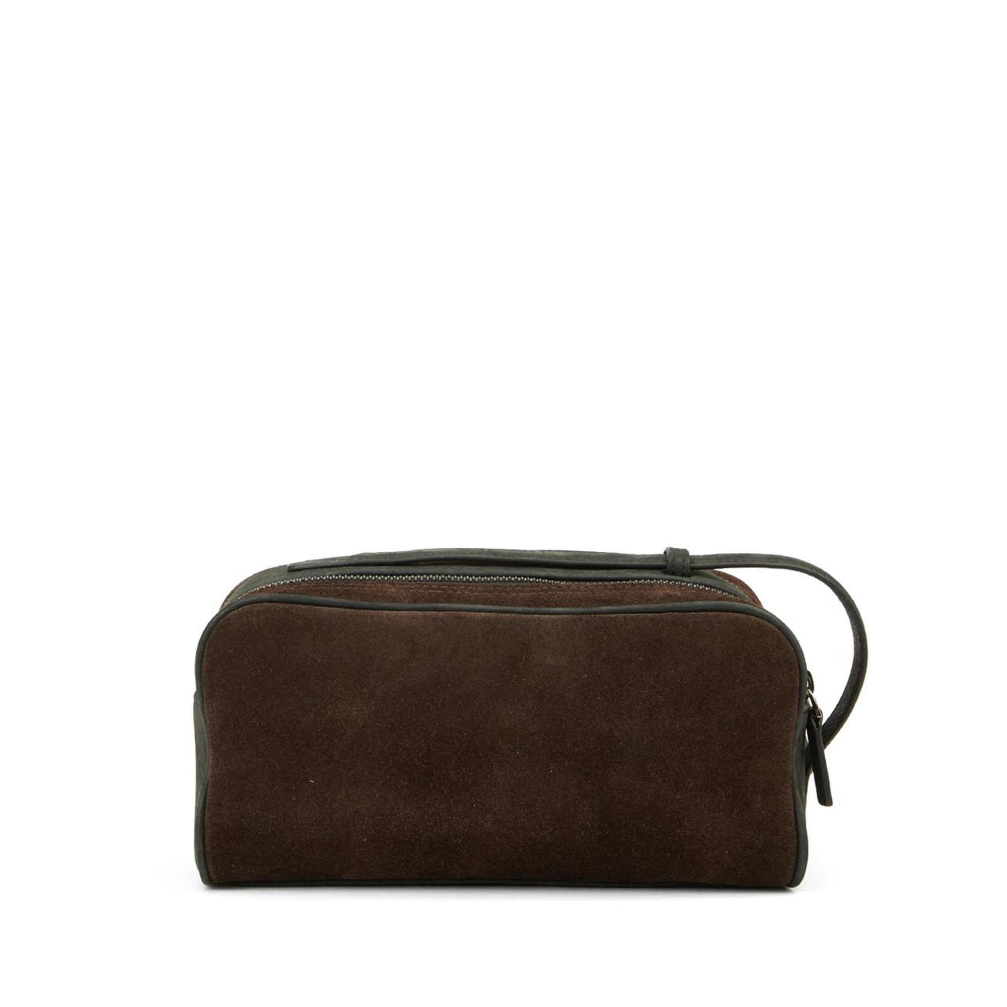 Network Erkek Kahverengi Süet Kozmetik Çantası