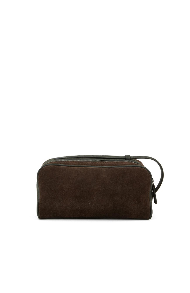  Network Erkek Kahverengi Süet Kozmetik Çantası