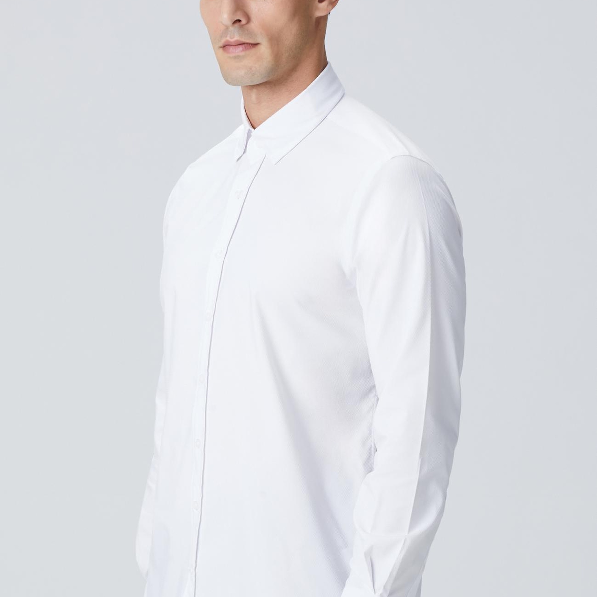 Network Erkek Beyaz Petek Desen Gömlek