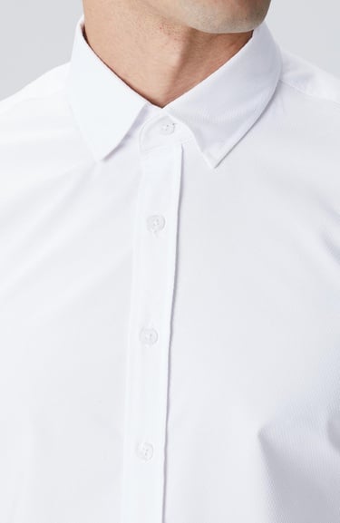  Network Erkek Beyaz Petek Desen Gömlek