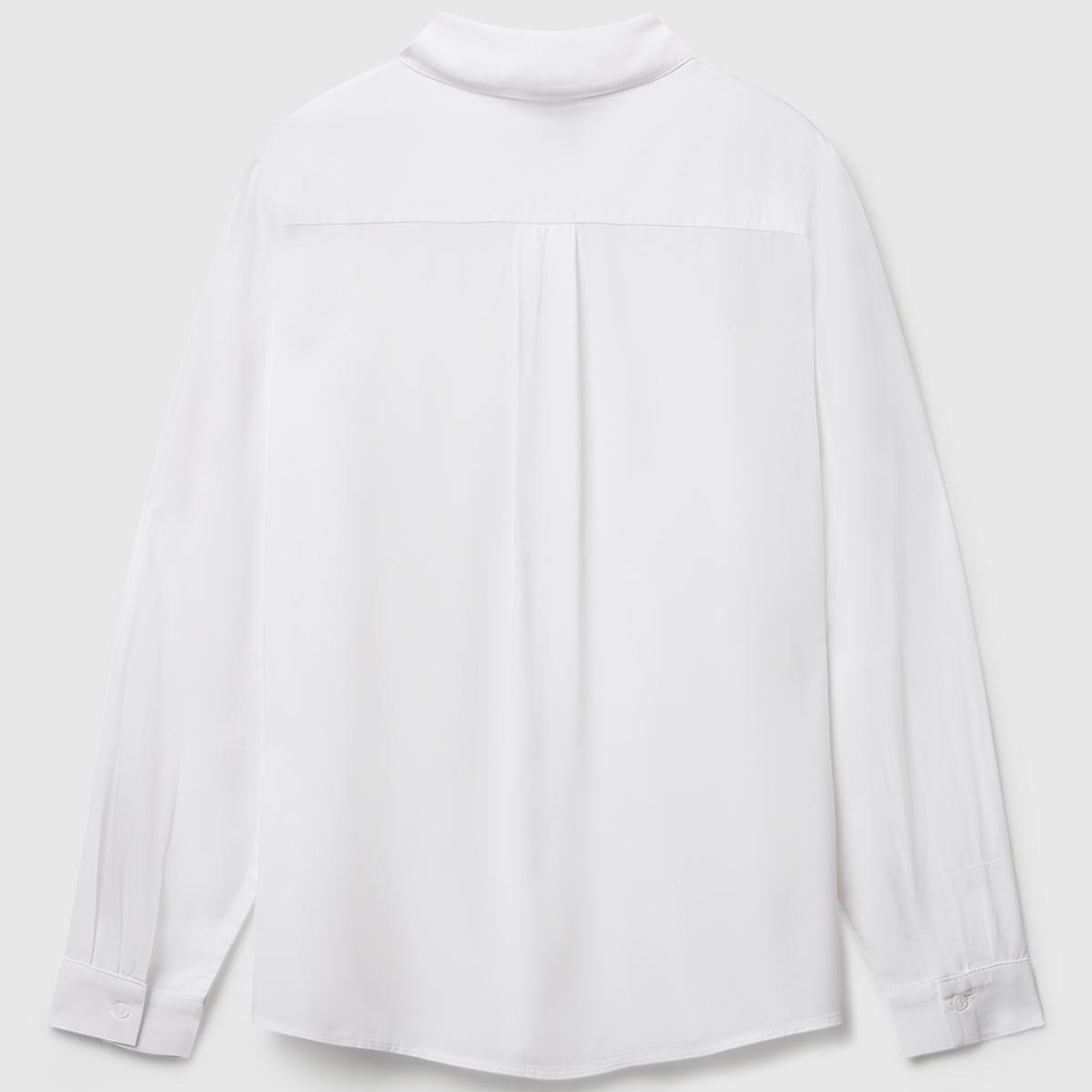 Kadın Beyaz %100 Viskoz Düğmeli Gömlek