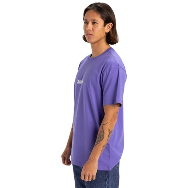  Quiksilver Fineline Erkek Mor Tişört