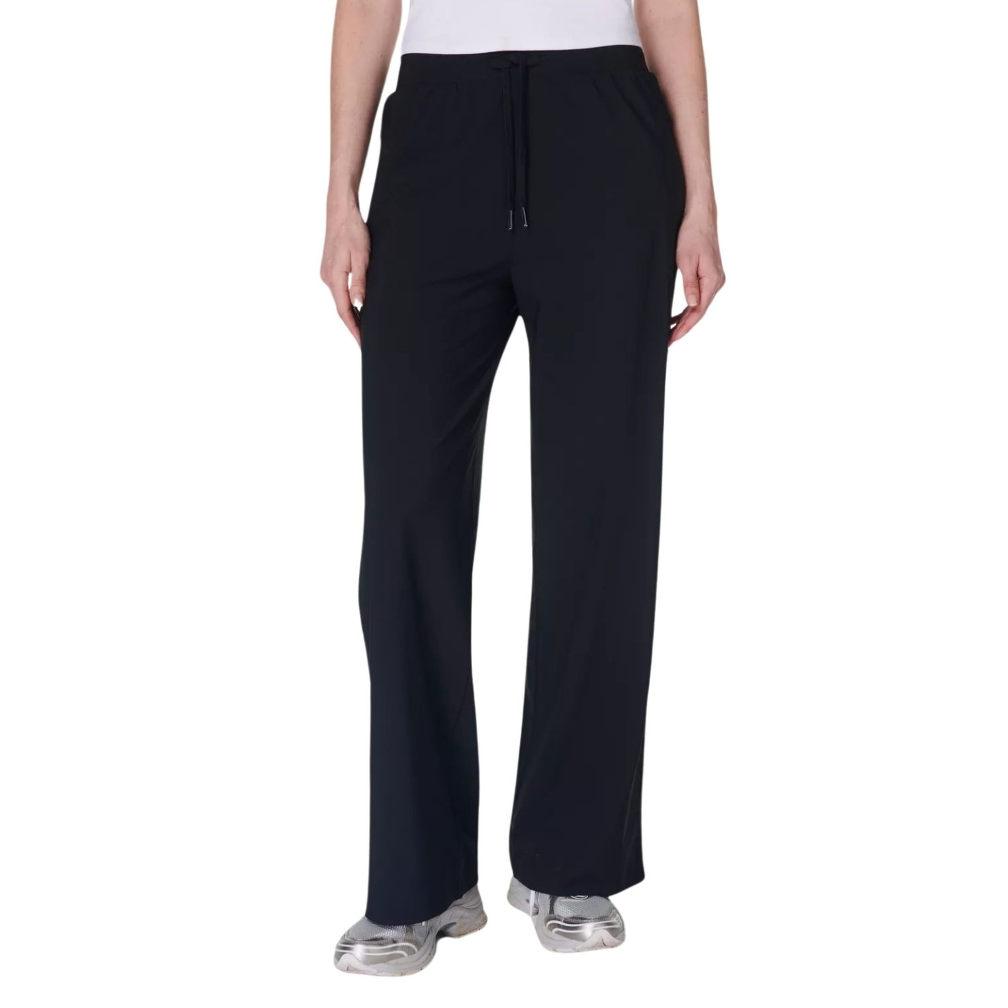 Sweaty Betty Explorer Wide Leg 30 Trouser Kadın Siyah Pantolon