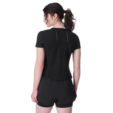  Sweaty Betty Zero Gravity Race Fit Tee Kadın Siyah Koşu Tişört