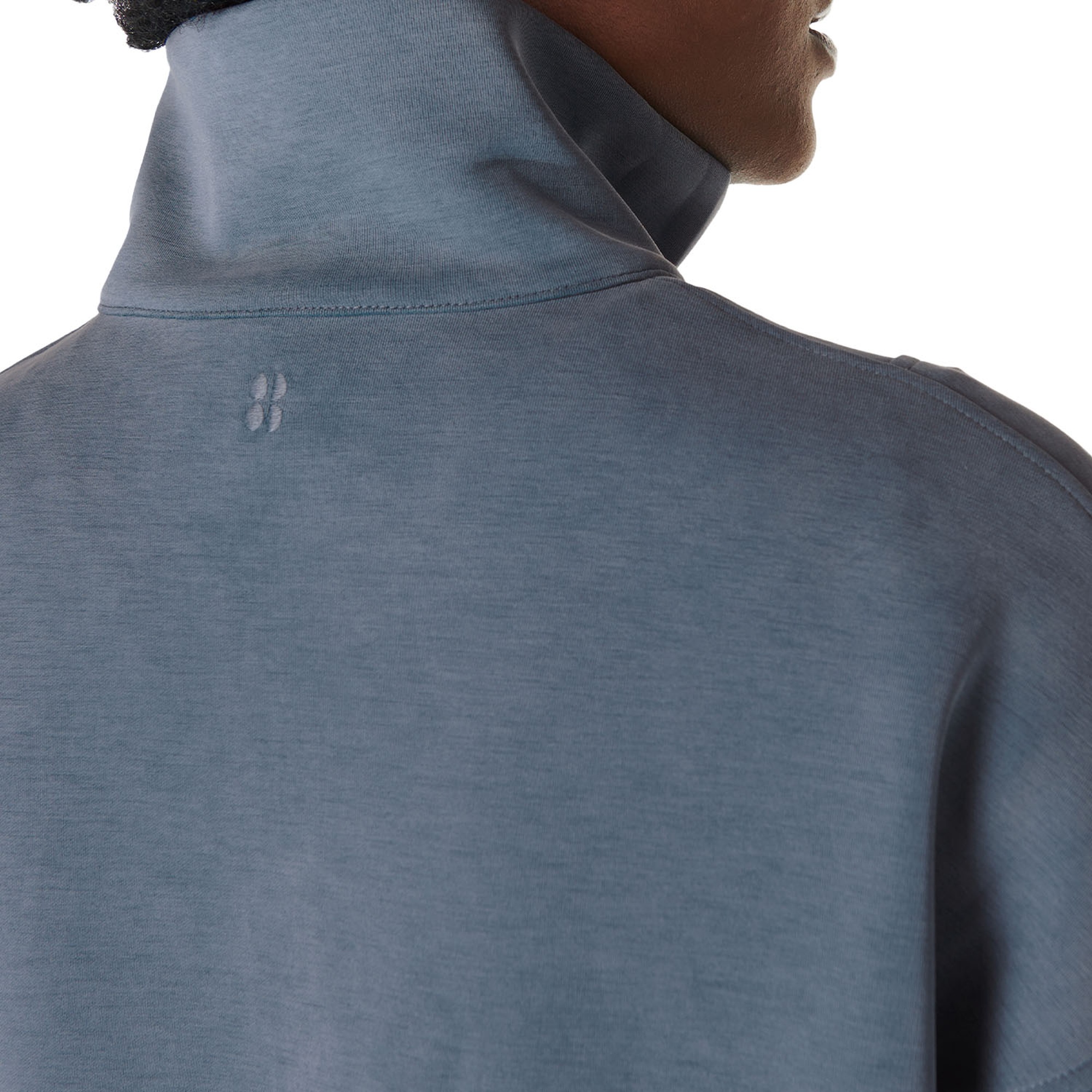 Sweaty Betty Sand Wash Funnel Neck Half Zip Kadın Mavi Sweatshirt