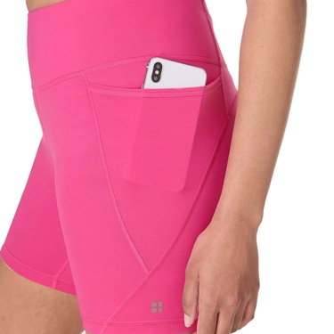  Sweaty Betty Power 6 Biker Shorts Kadın Gri Koşu Şortu