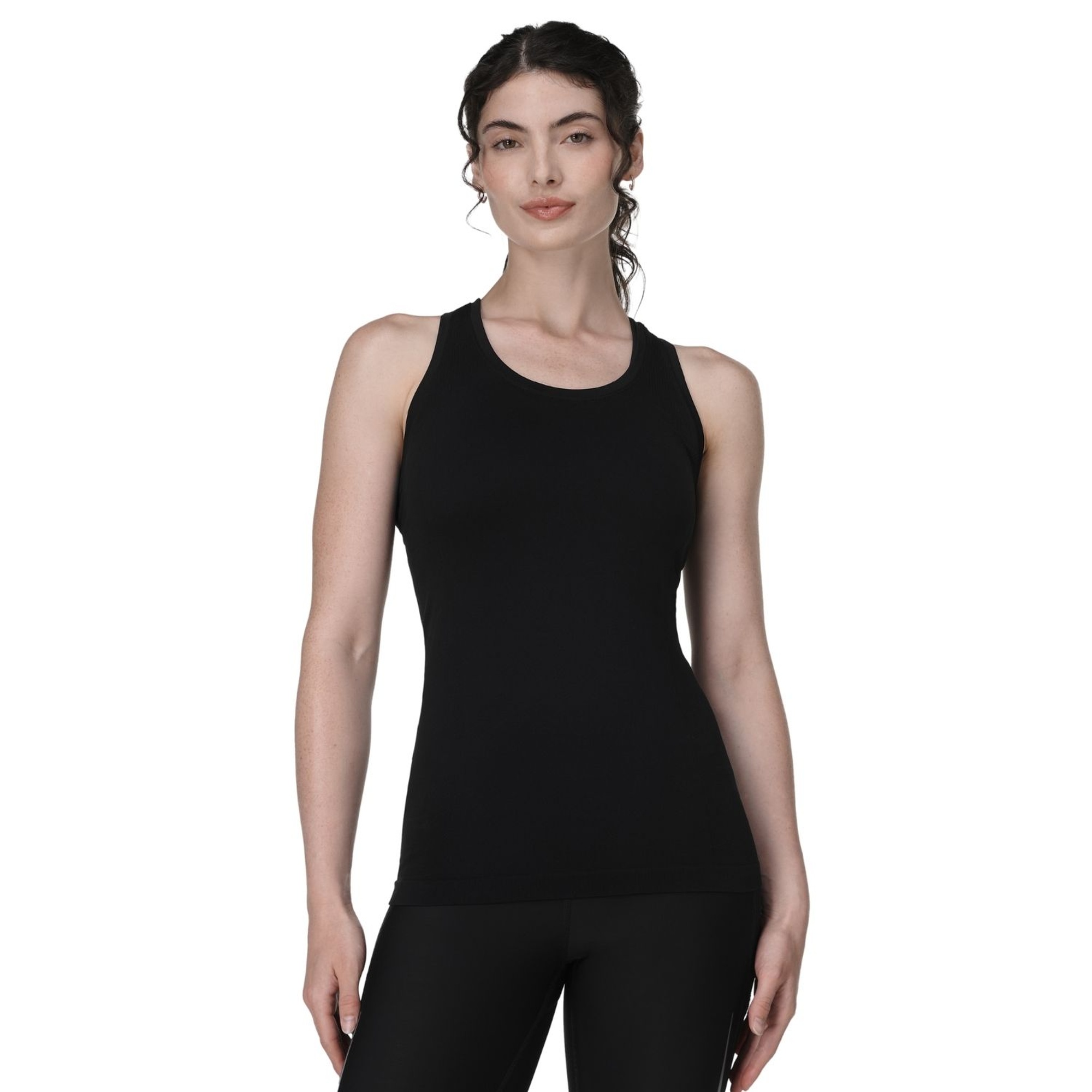 Sweaty Betty Athlete Seamless Workout Tank Kadın Siyah Fitness Tişört