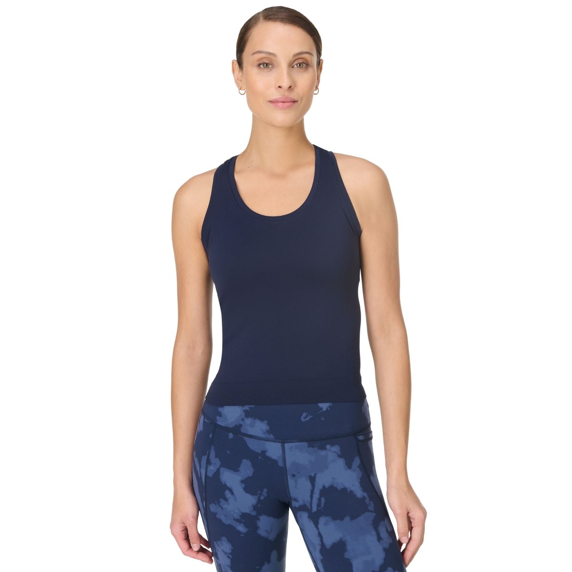 Sweaty Betty Athlete Crop Seamless Workout Kadın Mavi Fitness Tişört
